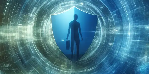 Abstract representation of digital security featuring a shield, app store icons, and subtle adult content motifs.