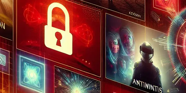 A sleek digital interface showcasing vibrant adult film thumbnails, emphasizing safety and connectivity in a modern virtual environment.